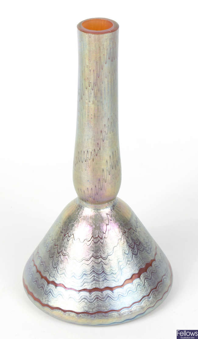 A Loetz iridescent glass vase.