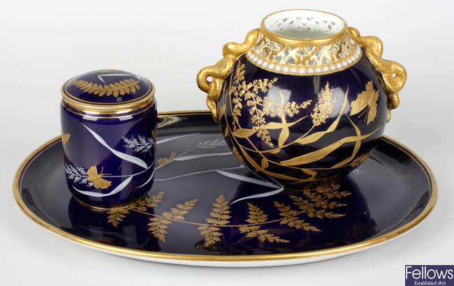 Three items of Grainger Worcester porcelain