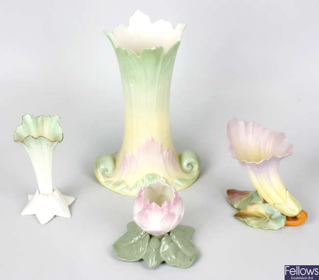 A group of Grainger Worcester porcelain bud vases