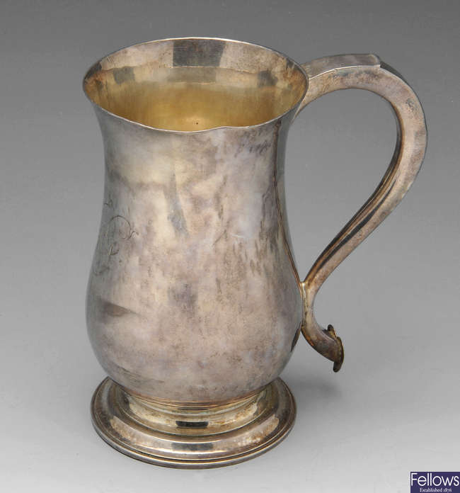 A late 18th century silver mug by Matthew Boulton & John Fothergill.