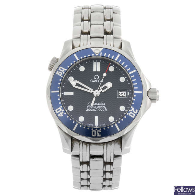 OMEGA - a mid-size Seamaster Professional bracelet watch.