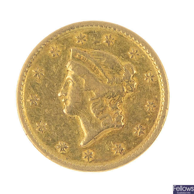 USA, gold Dollar 1851.