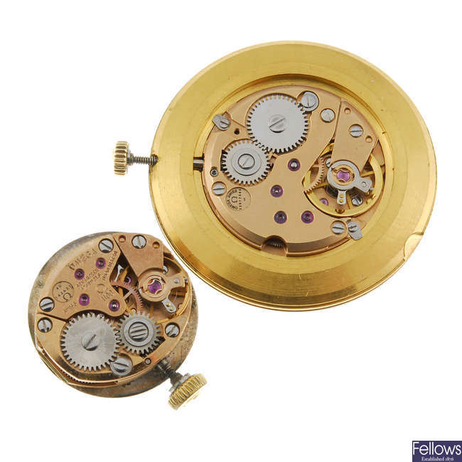 A group of watch movements.