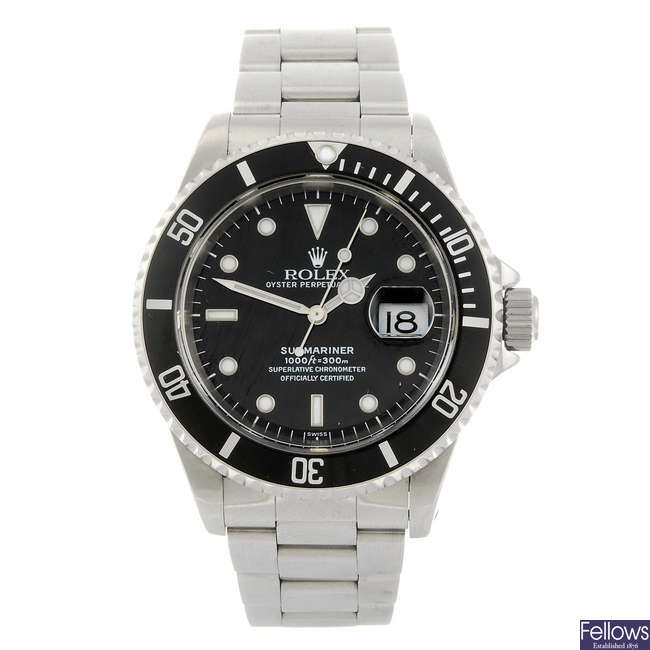 ROLEX - a gentleman's Oyster Perpetual Submariner Date bracelet watch. 