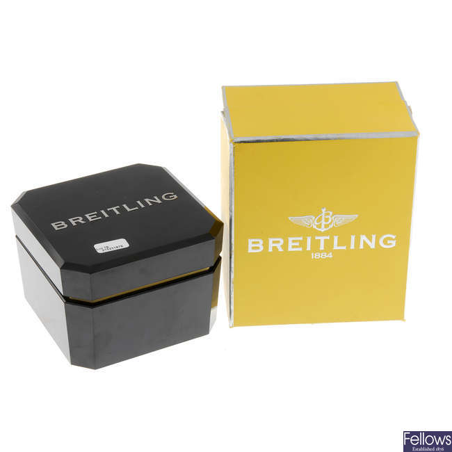 A complete Breitling watch box.