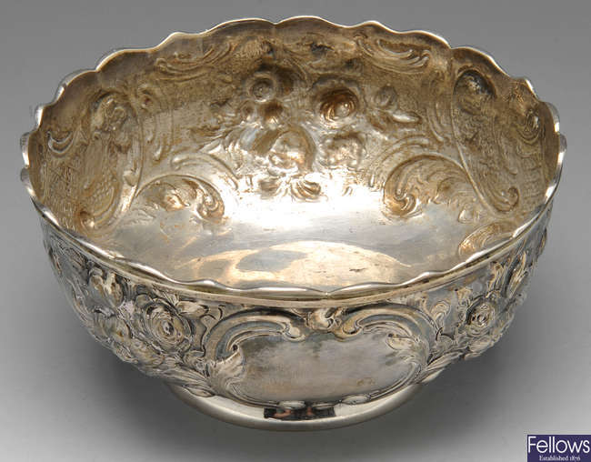 A small Victorian silver bowl.