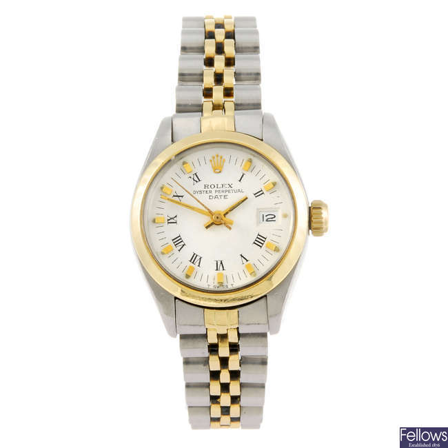 ROLEX - a lady's Oyster Perpetual Date bracelet watch. 