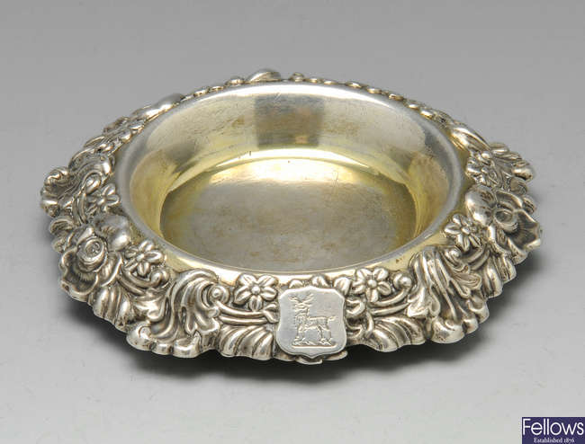 A George III small silver dish.