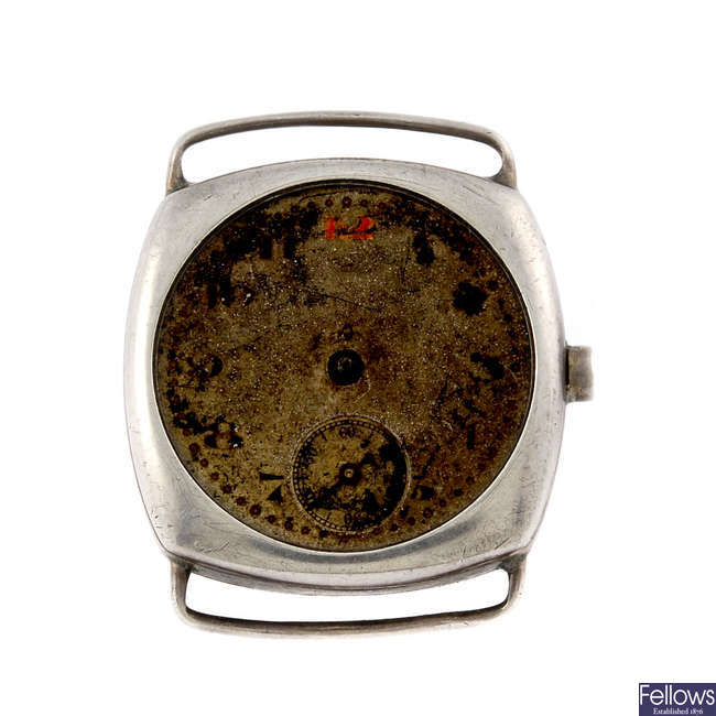 ROLEX - a silver watch head together with a white metal watch head. 