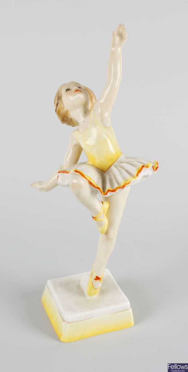 A Royal Worcester figure, 'Tuesday's child is full of grace'