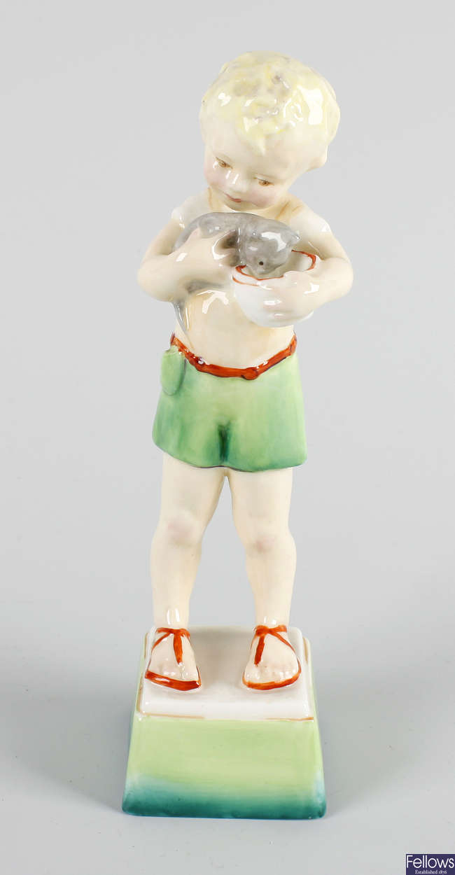 A Royal Worcester figure, 'Friday's child is loving and giving'