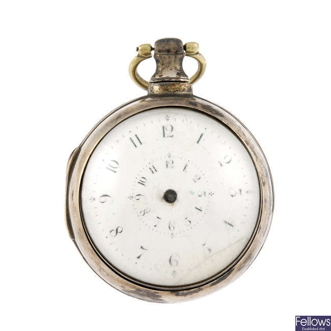 An open face pair case pocket watch by Henry Loat, Wrexham.
