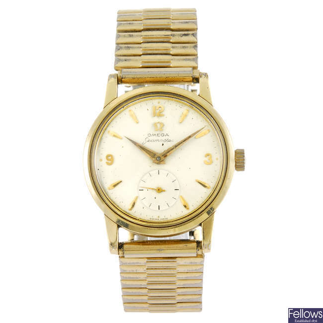 OMEGA - a gentleman's gold plated Seamaster bracelet watch. 