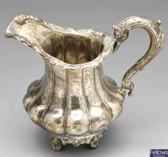An early Victorian Irish silver milk jug.