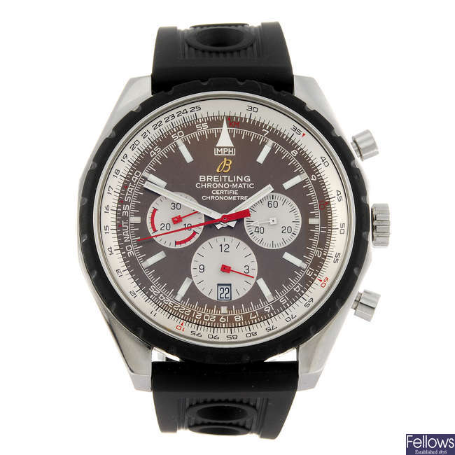 BREITLING - a gentleman's Chronomatic 49 chronograph wrist watch.