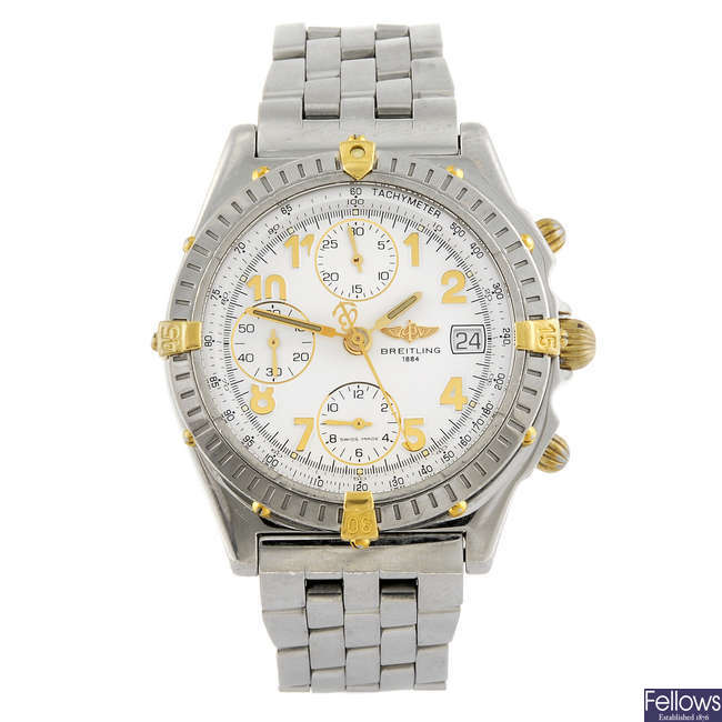 BREITLING - a gentleman's Chronomat Vitesse chronograph bracelet watch.
