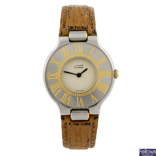 CARTIER - a stainless steel Must de Cartier 21 wrist watch.