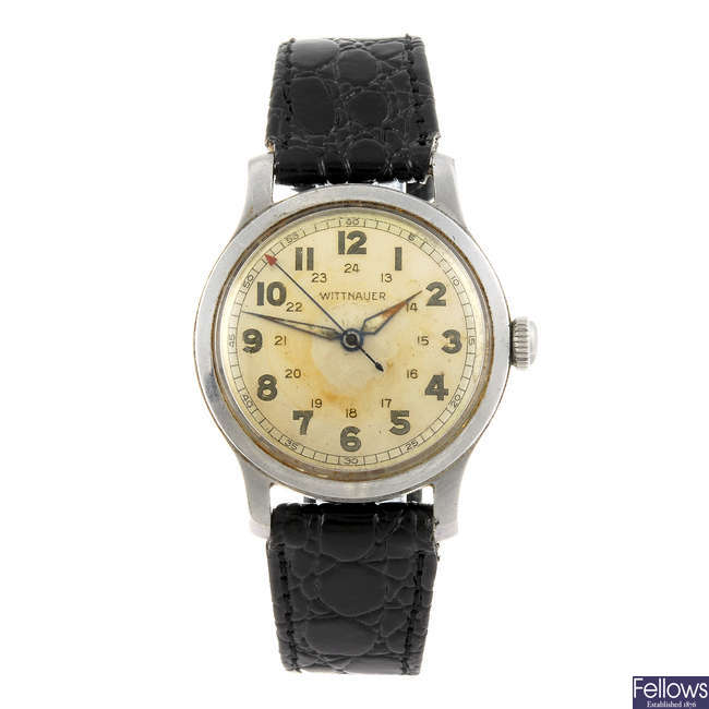 WITTNAUER - a gentleman's stainless steel wrist watch.