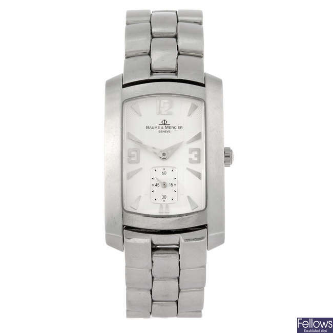 BAUME & MERCIER - a gentleman's stainless steel Hampton bracelet watch.