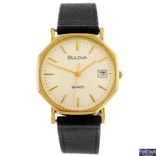 BULOVA - a gentleman's wrist watch with a lady's Bulova Accucton watch head.