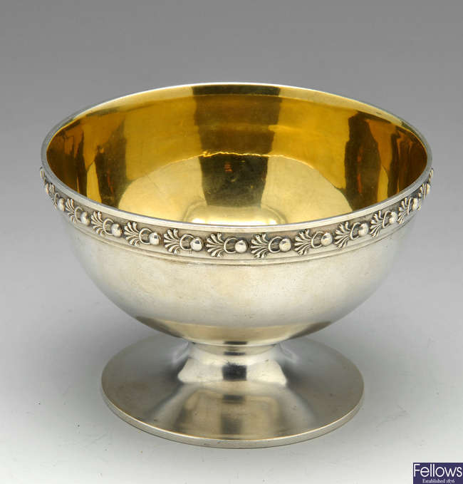 A Victorian silver bowl.