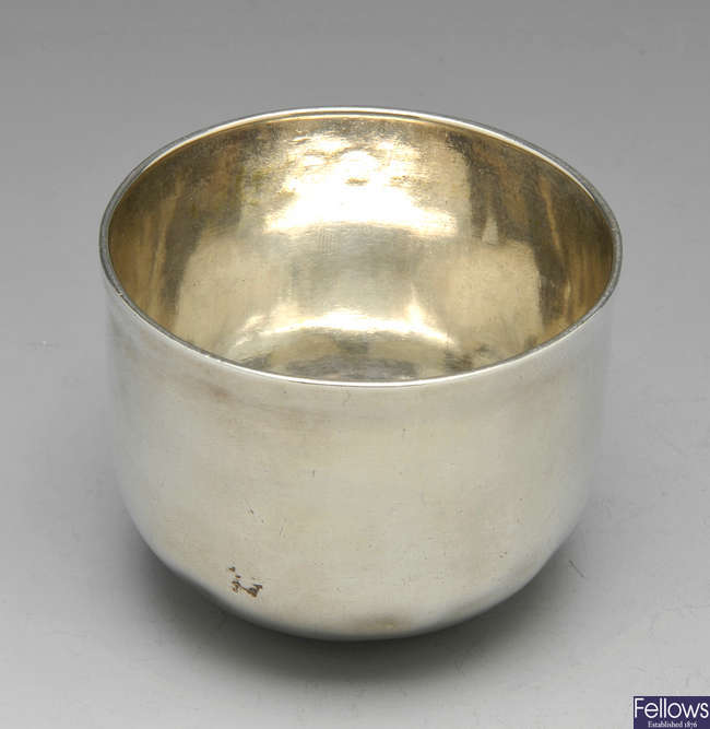 A George III silver tumbler cup.
