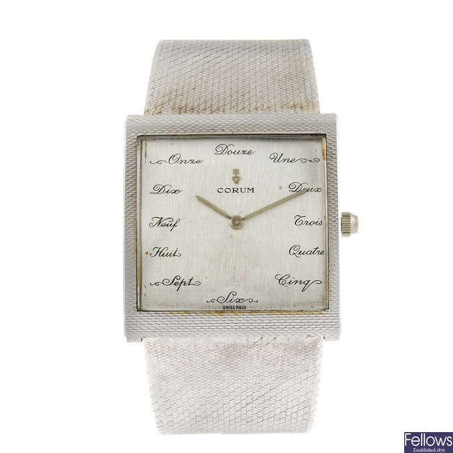 CORUM - a gentleman's Buckingham bracelet watch. 