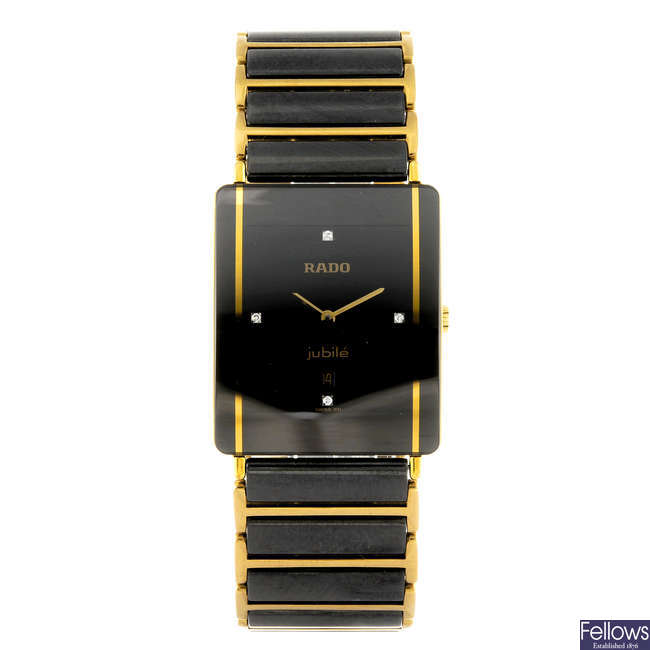 RADO - a gentleman's gold plated Jubile bracelet watch.
