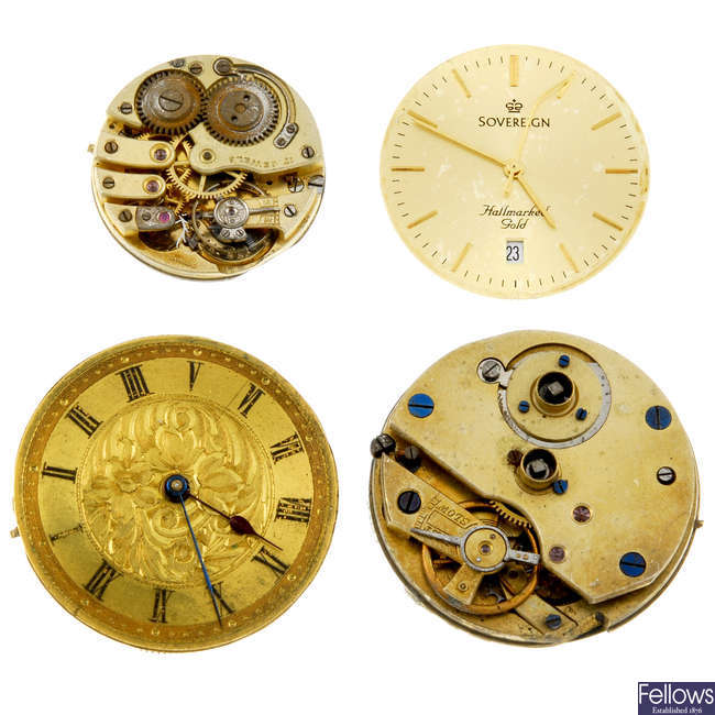 A mixed bag of watch movements. Approximately 200.