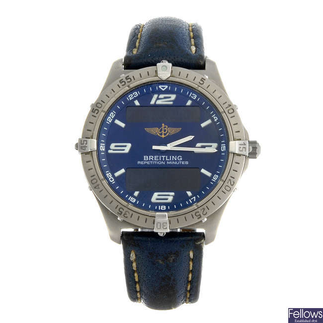 BREITLING - a gentleman's Professional Aerospace wrist watch.