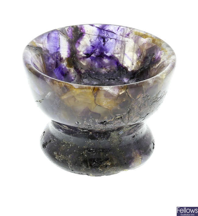 A small Blue John footed bowl