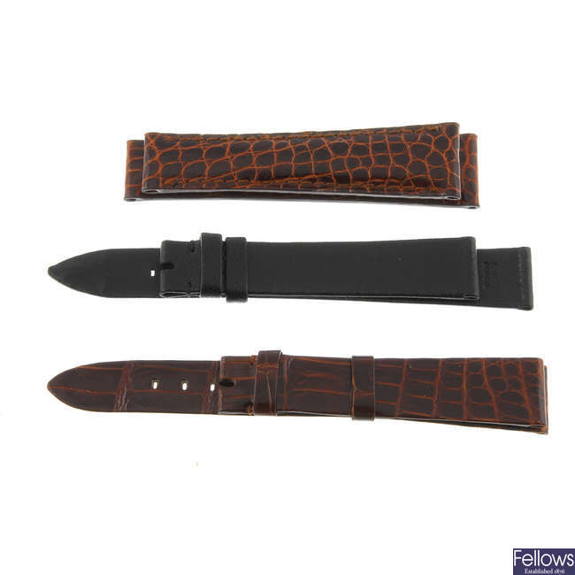 A selection of nine Rolex watch straps.