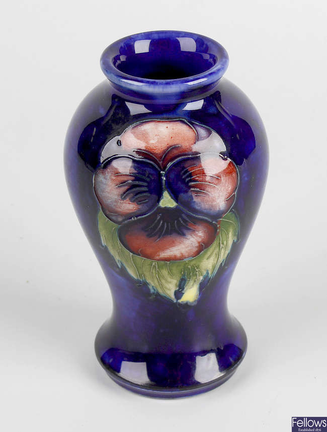 A small Moorcroft poppy vase. 