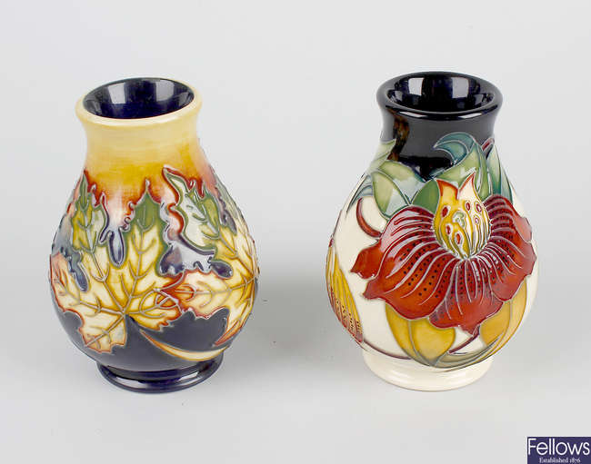 Two small Moorcroft vases.