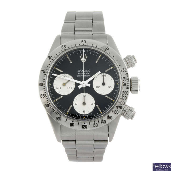 ROLEX - a gentleman's stainless steel Oyster Cosmograph Daytona chronograph bracelet watch.