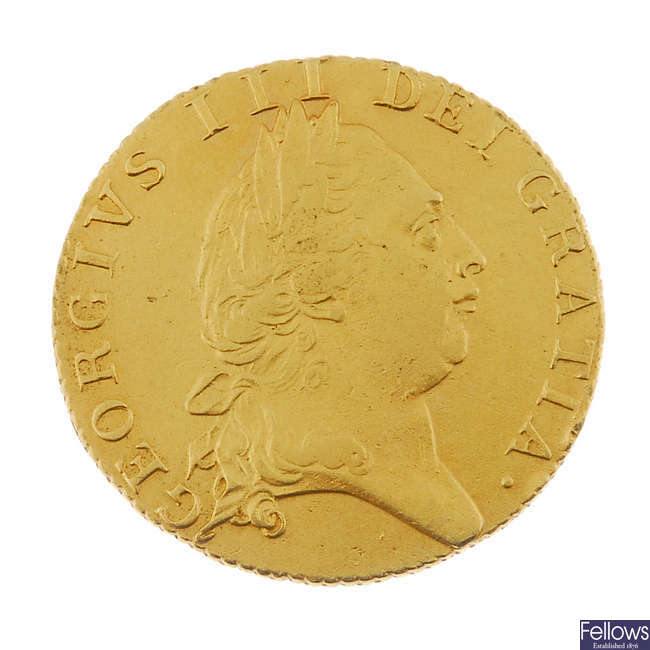 George III, gold Guinea 1790 (S 3729). 