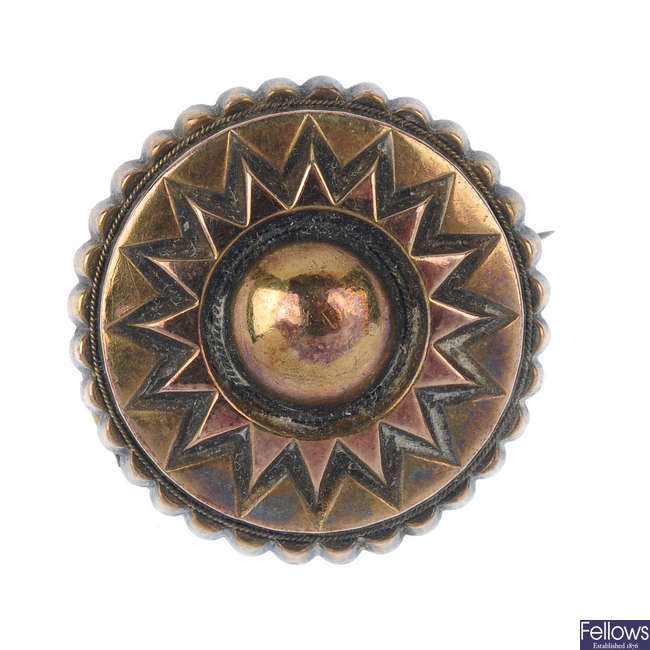 A late 19th century target brooch.