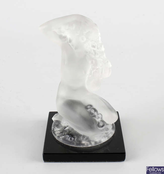 A modern frosted glass figure. 