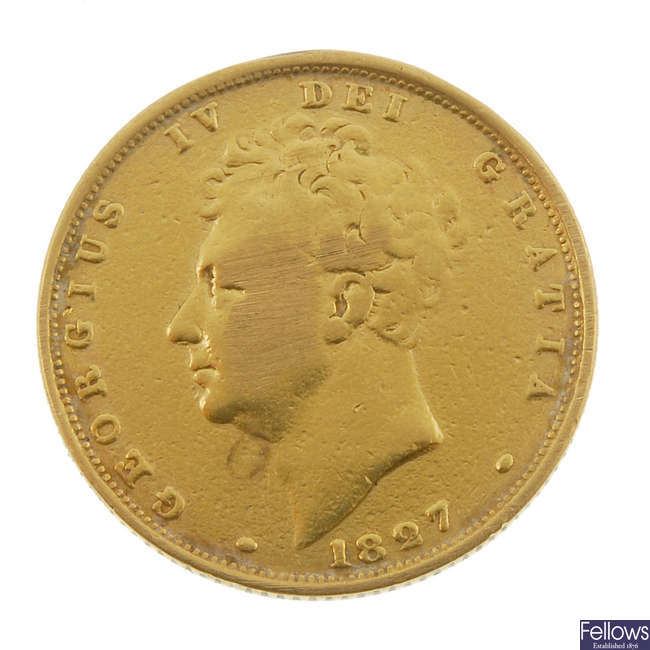 George IV, Sovereign 1827.