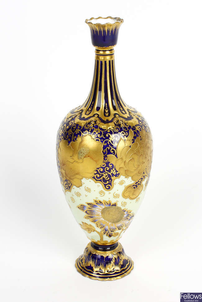 A Royal Crown Derby vase. 