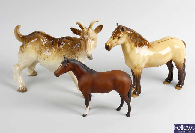 A group of Beswick and other animals