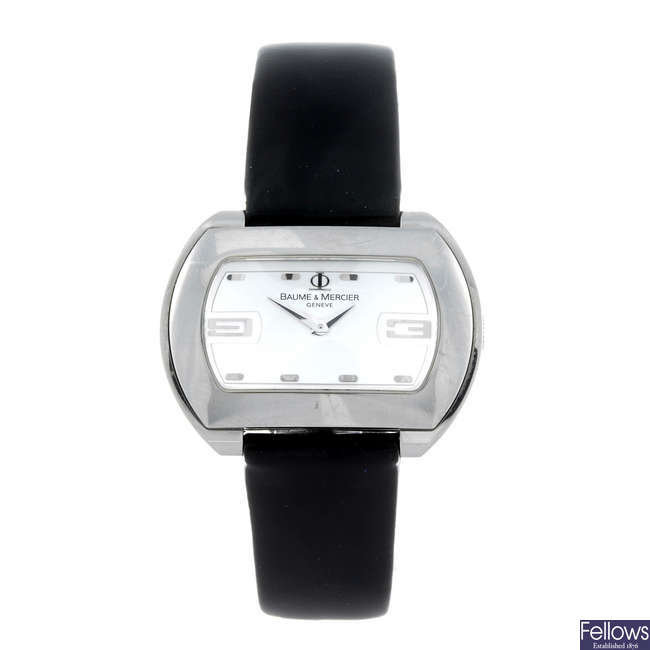BAUME & MERCIER - a lady's stainless steel Hampton City wrist watch.