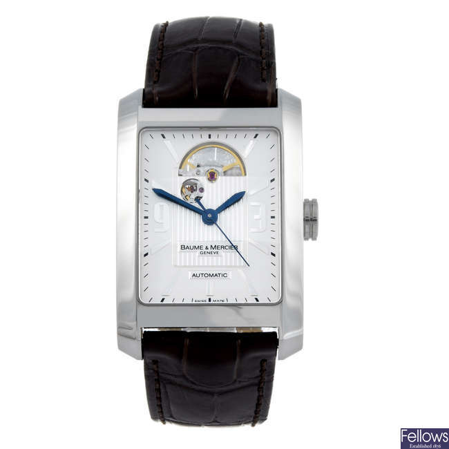 BAUME & MERCIER - a gentleman's stainless steel Hampton XL Classic wrist watch.