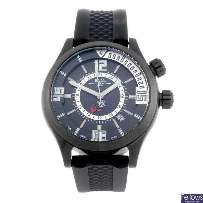 BALL - a gentleman's stainless steel Engineer Master II Diver GMT wrist watch.
