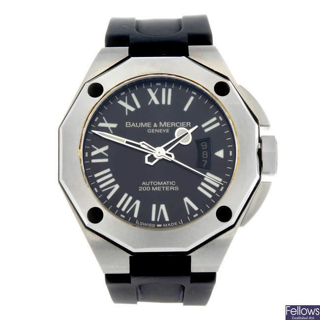 BAUME & MERCIER - a gentleman's stainless steel Rivera Magnum XXL wrist watch.