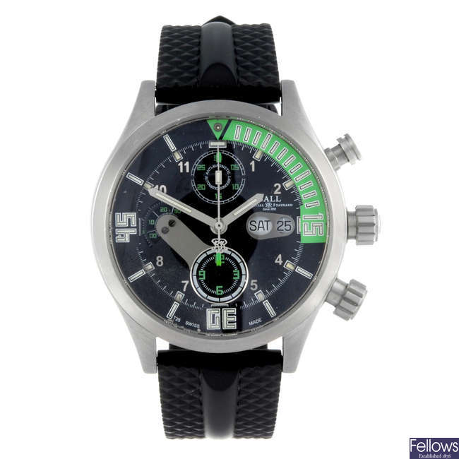 BALL - a gentleman's stainless steel Engineer Master II Diver chronograph wrist watch.
