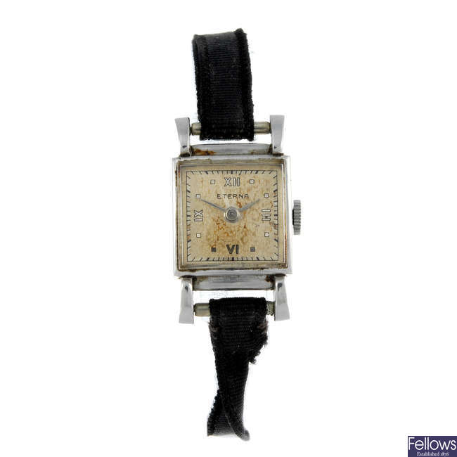 ETERNA - a lady's stainless steel wrist watch.