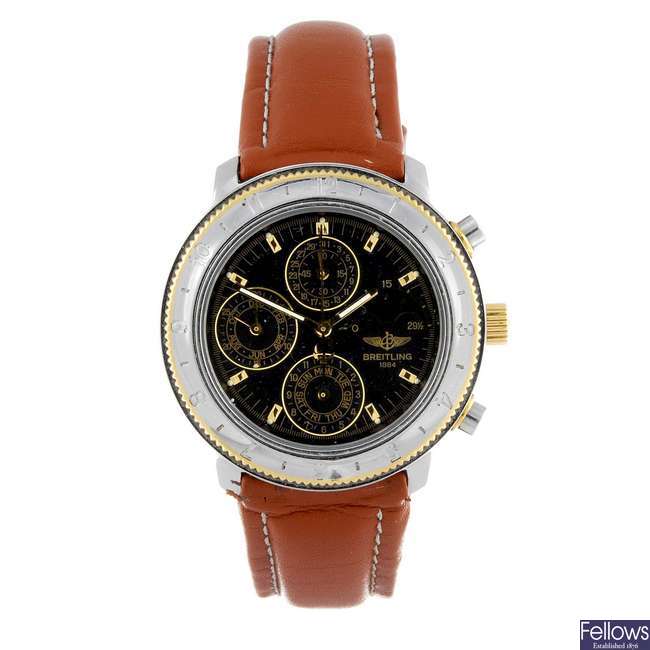 BREITLING - a gentleman's stainless steel Windrider Astromat 1461 chronograph wrist watch.