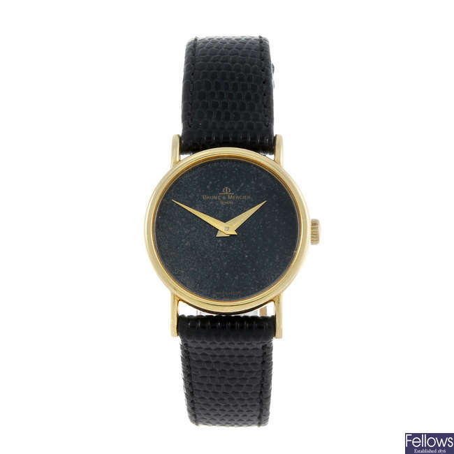 BAUME & MERCIER - a lady's 18ct yellow gold wrist watch.
