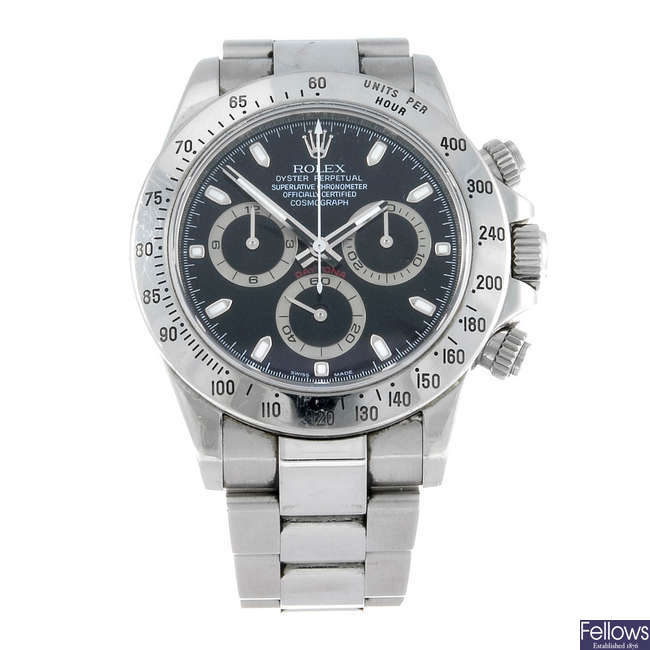 CURRENT MODEL: ROLEX - a gentleman's stainless steel Oyster Perpetual Cosmograph Daytona.